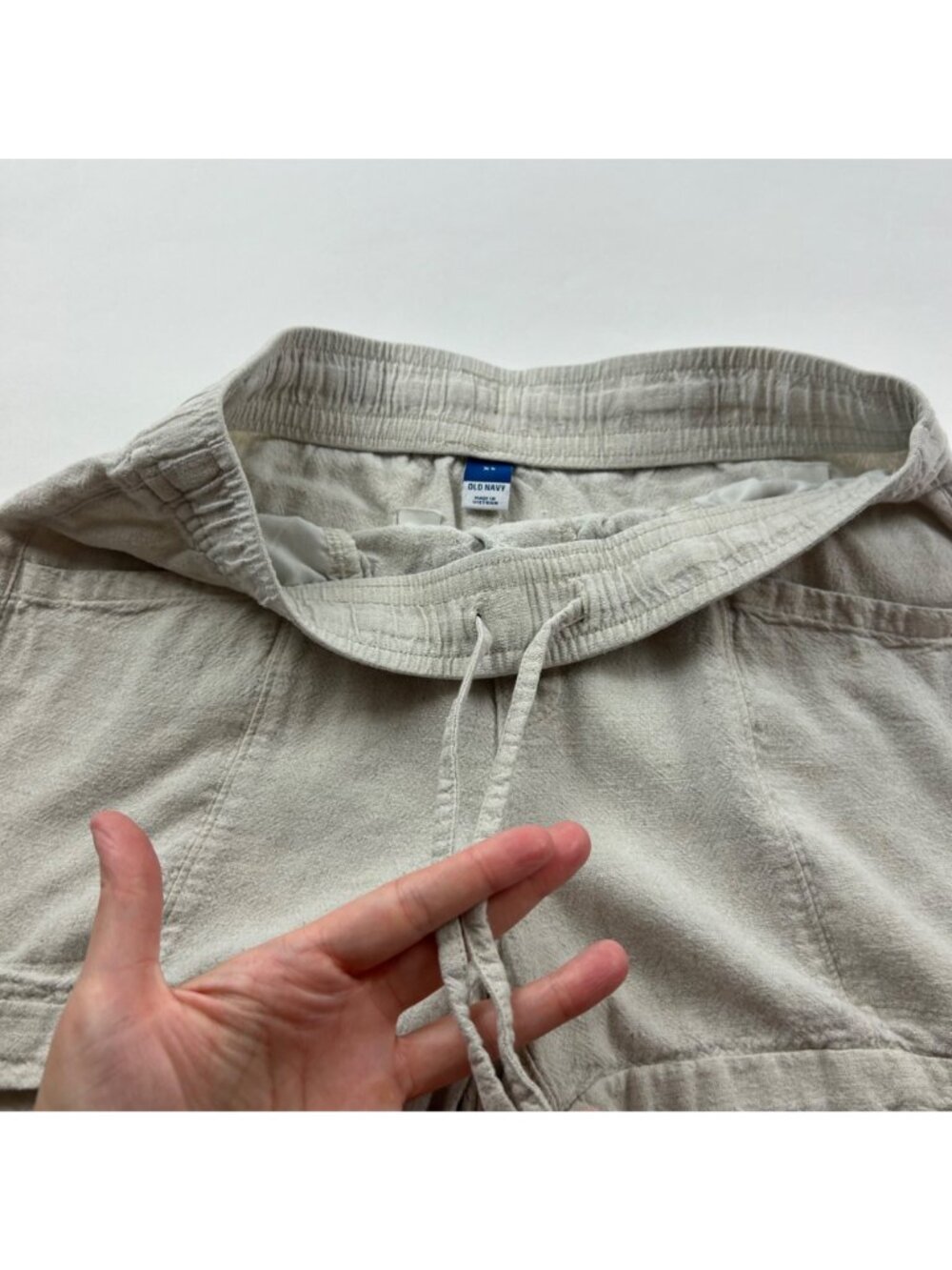 Old Navy Flax Linen Blend HIgh Rise Pull On Shorts XS - Picture 2 of 5